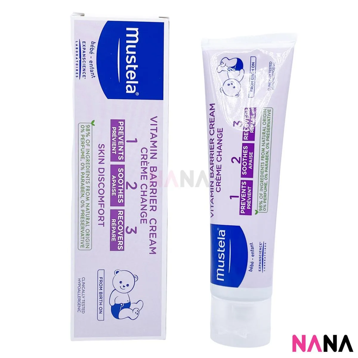 Mustela 1-2-3 Vitamin Barrier Cream 100ml x 3