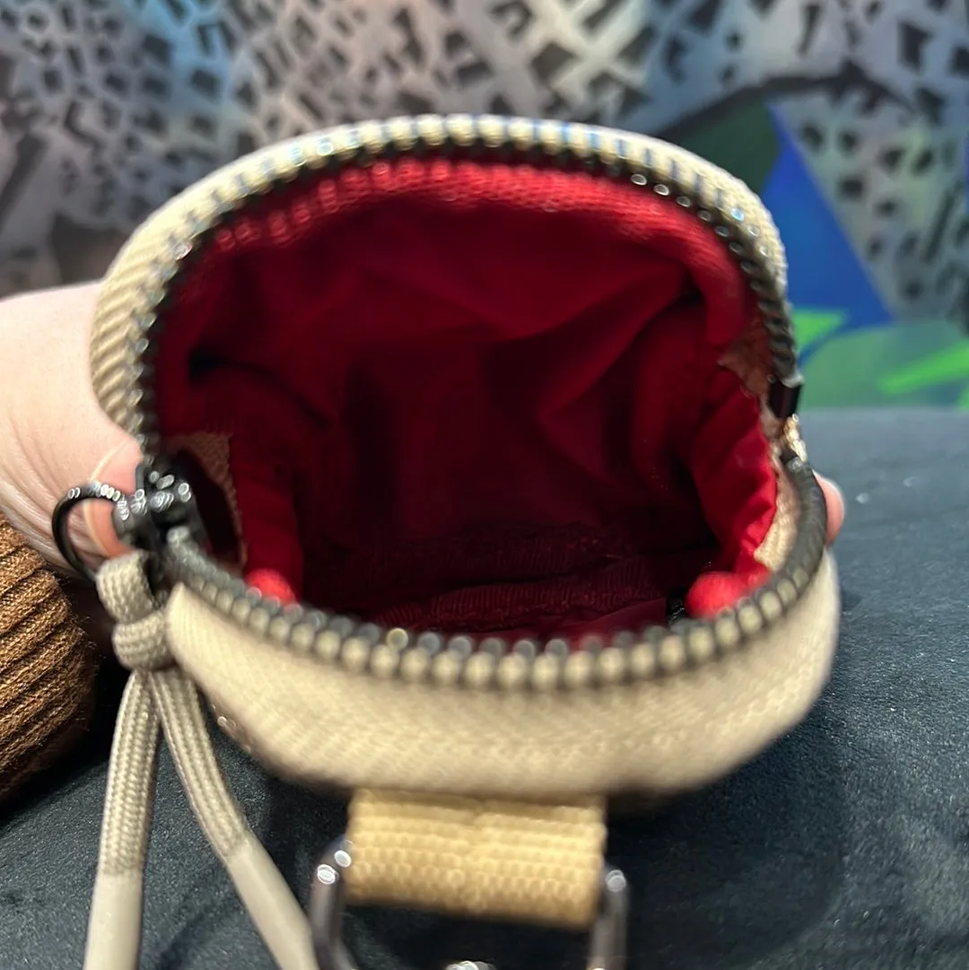MZ Wallace Teeny Tiny Bronze Glitter Top Zip Pouch