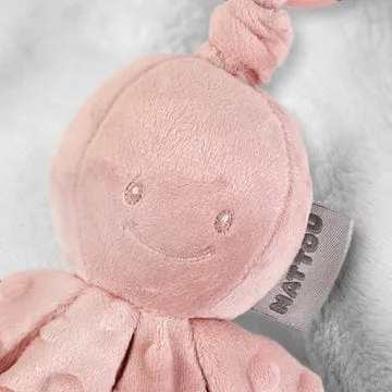 Nattou Vibrating Octopus Cuddly Toy - Dusty Pink