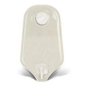 Natura® Two-Piece Urostomy Pouch, Flange 1-1/2" (38mm), Transparent 10" (25.4cm), Accuseal® Tap - Box of 10