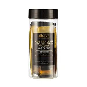 NATURES GOLD MGO 30 Honey pouches in Canister (10 pack)