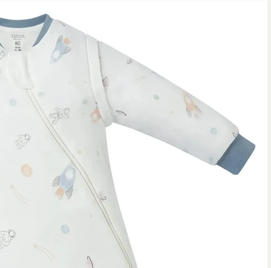 Nest Designs Organic Cotton Removable Long Sleeve Sleep Bag (1.0 TOG)—Up and Away