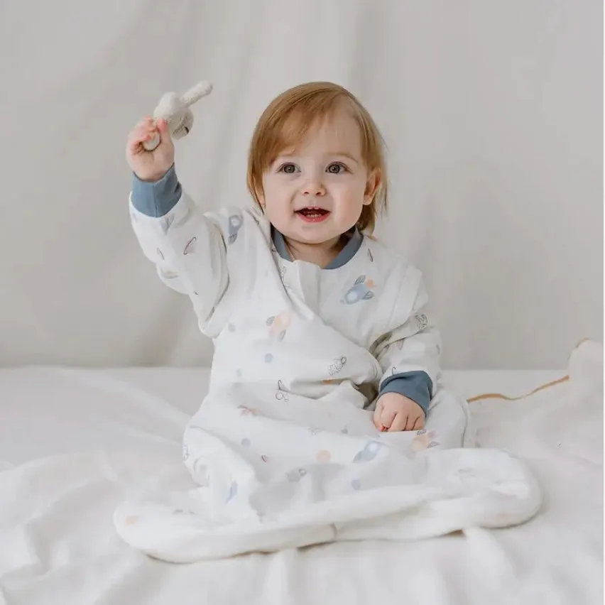 Nest Designs Organic Cotton Removable Long Sleeve Sleep Bag (1.0 TOG)—Up and Away