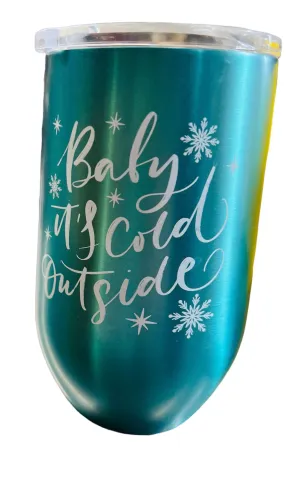 New Double wall insulated Tumbler with clear lid, Teal! 16.5 Oz
