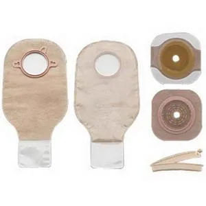 New Image Two-Piece Drainable Ostomy Kit, Cut-to-Fit Stoma up to 1-3/4" (44mm), Flange 2-1/4" (57mm), Non-Sterile,  Clamp Closure - Box of 5