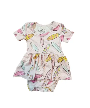 NEW! Pink Surfboard Bamboo Twirl Bodysuit