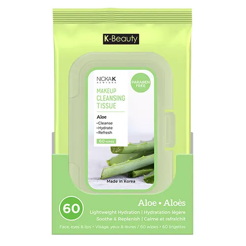 Nicka K Makeup Cleansing Tissue | Aloe, 60ct