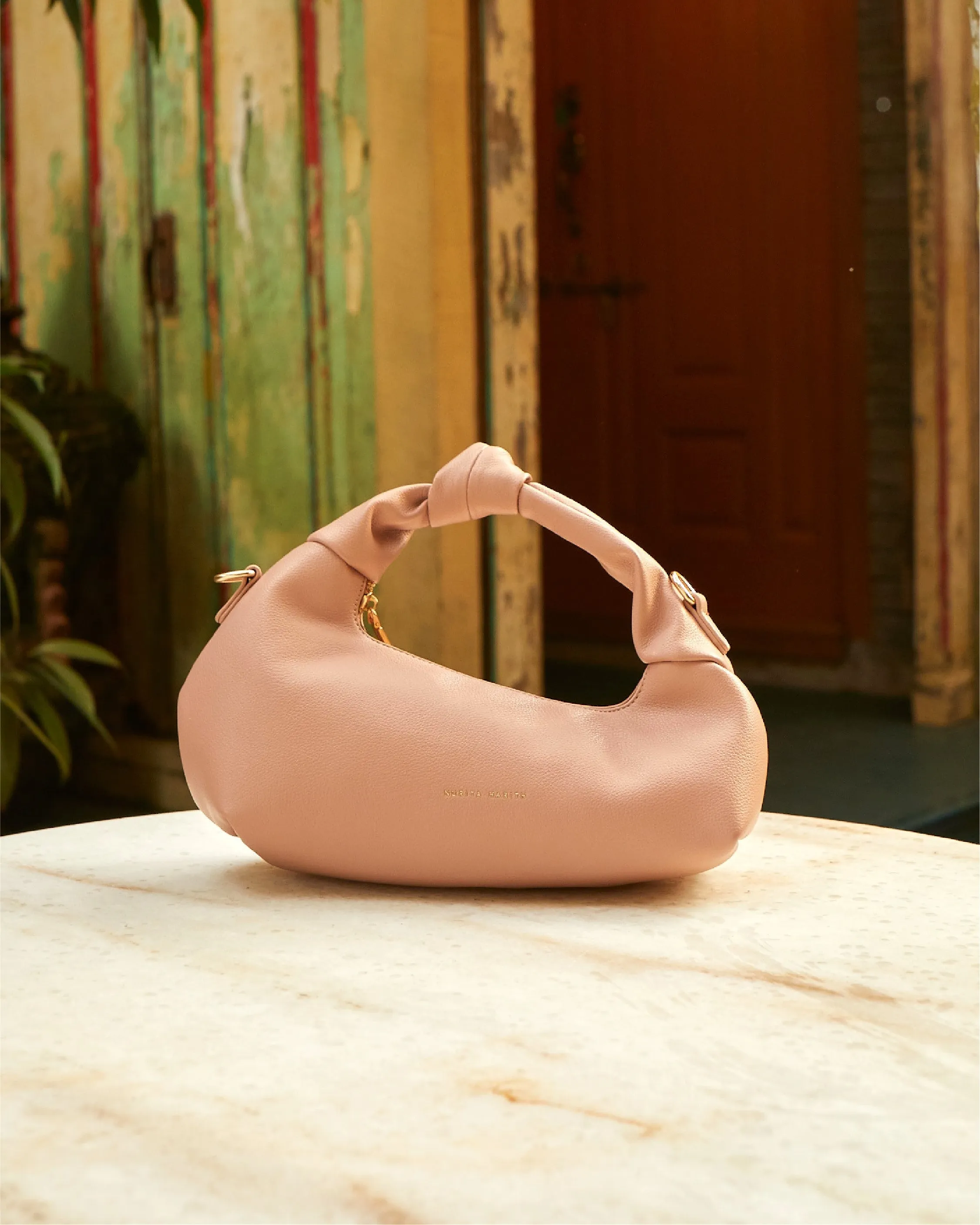 Nurita Harith Nanna Top Handle Puff Bag (Pink)