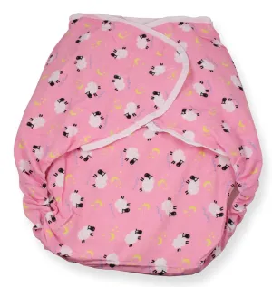 Omutsu Bulky Nighttime Cloth Diaper - Pink Sheep