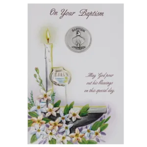 On Your Baptism Token Gift Greeting Card