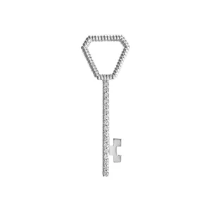 Open Diamond Key Charm