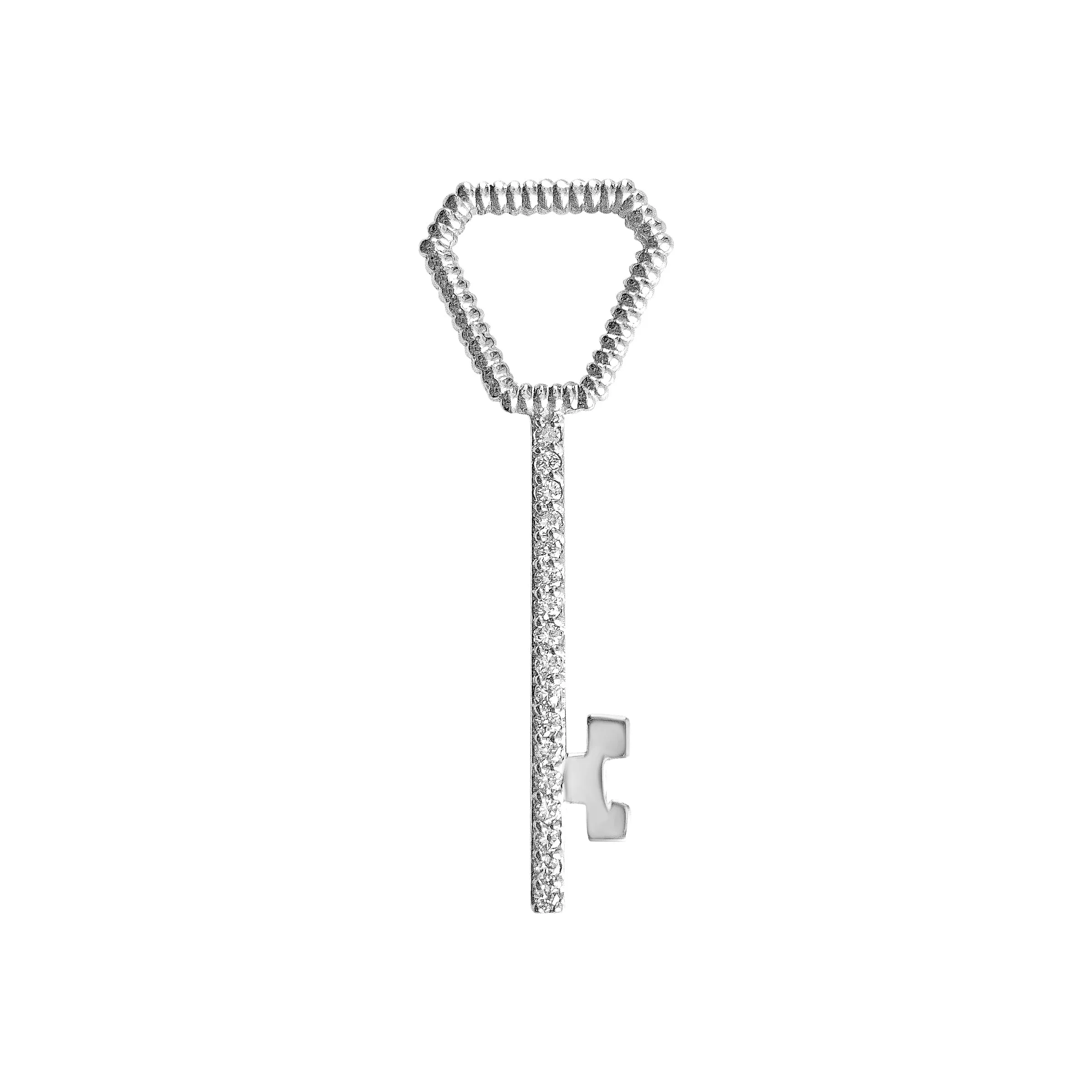 Open Diamond Key Charm