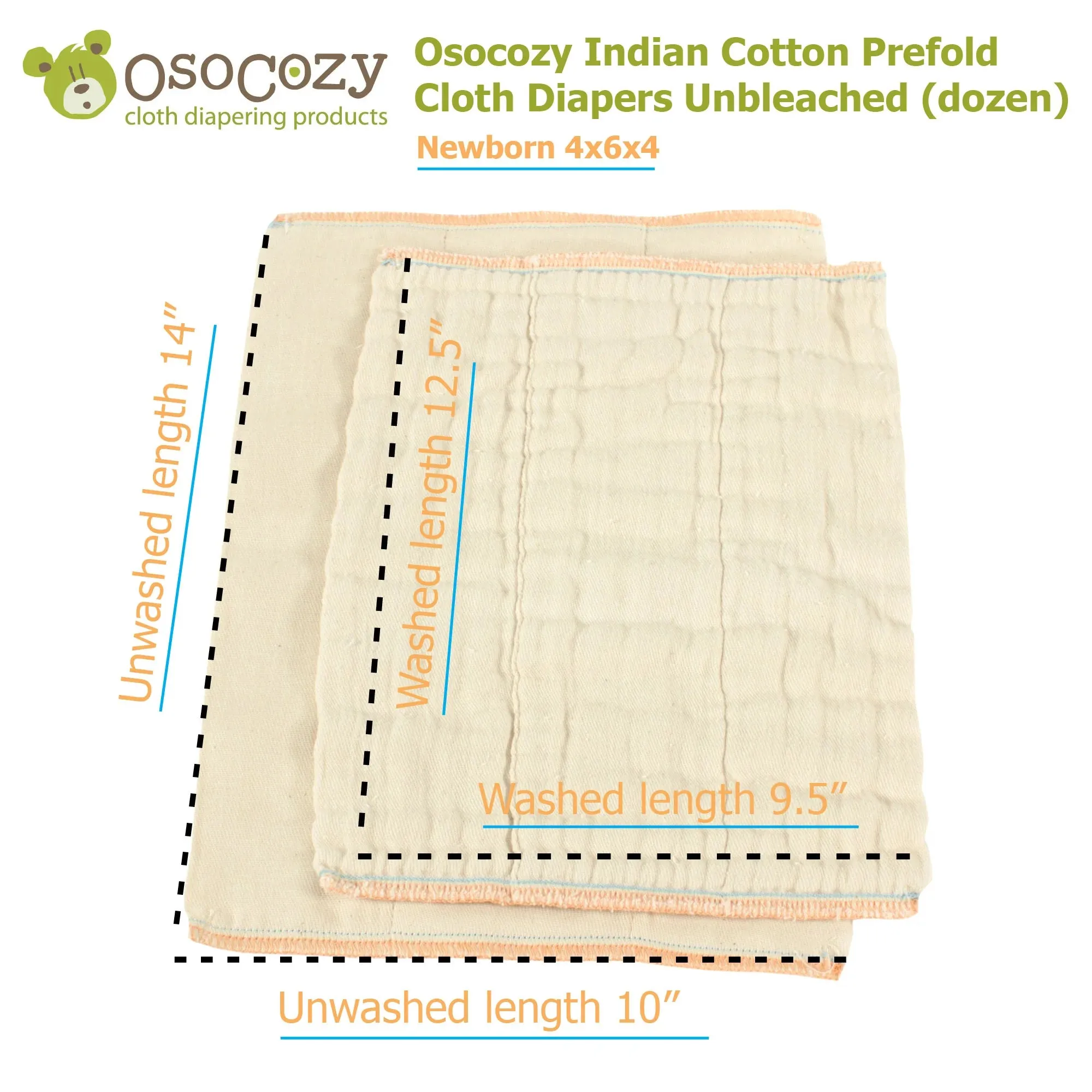 OsoCozy Prefold (Unbleached)