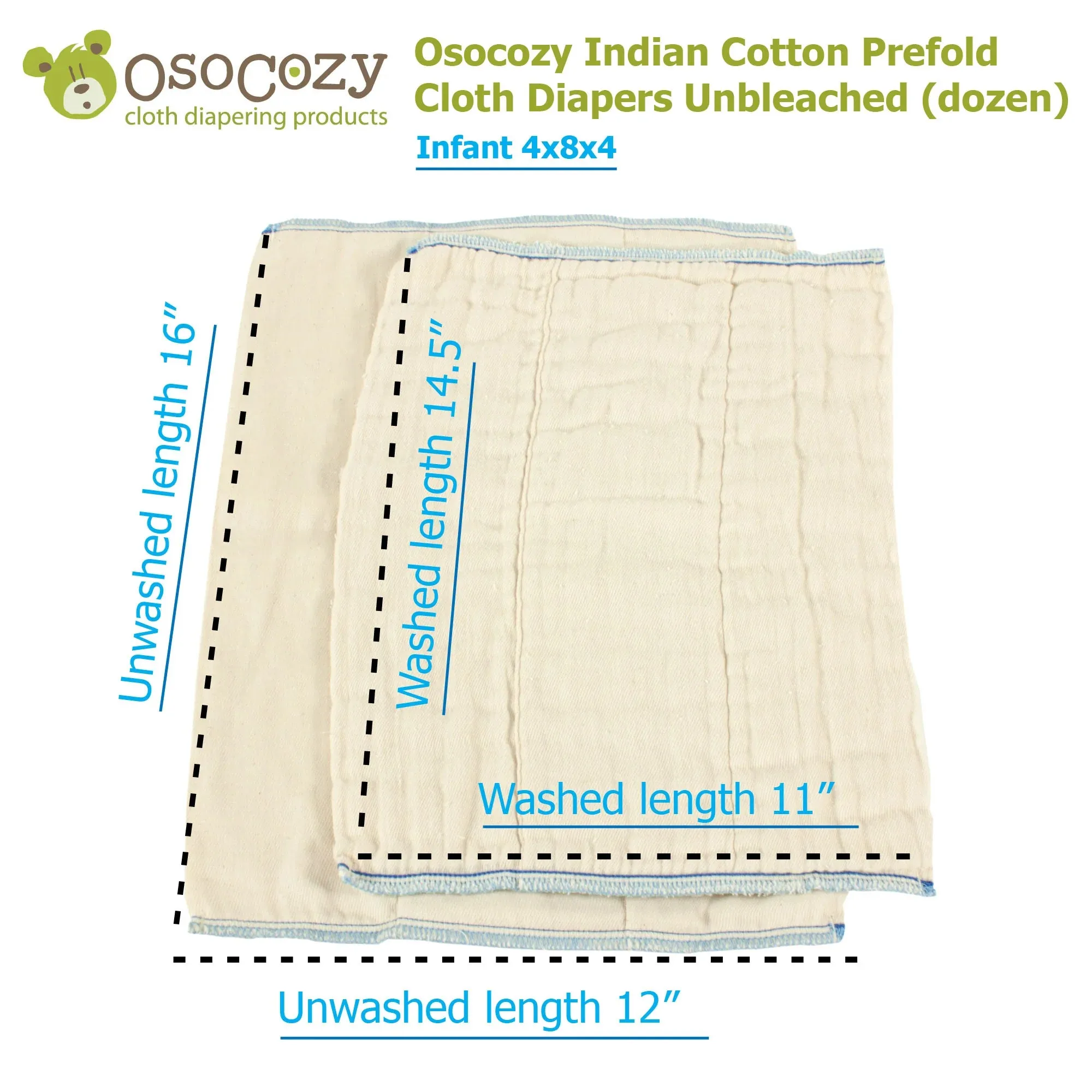 OsoCozy Prefold (Unbleached)