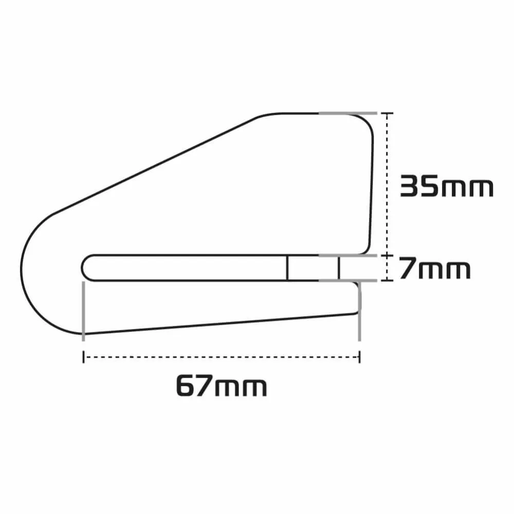 Oxford Alpha XA14 Alarm Disc Lock Yellow / Black