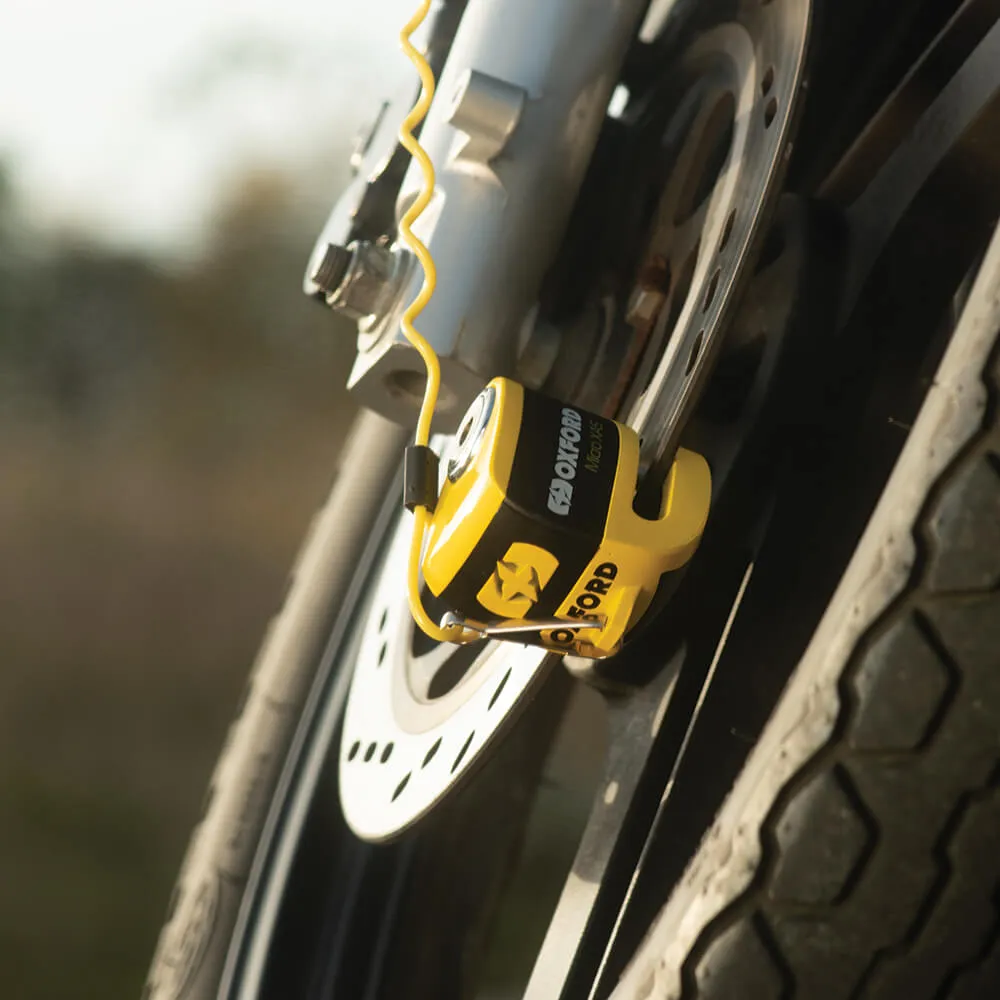 Oxford Micro XA5 Alarm Disc Lock Yellow / Black