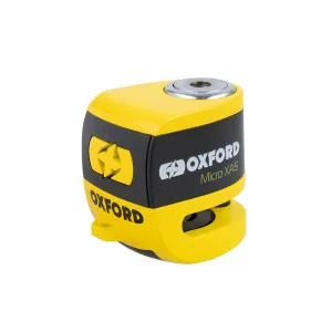 Oxford Micro XA5 Alarm Disc Lock Yellow / Black