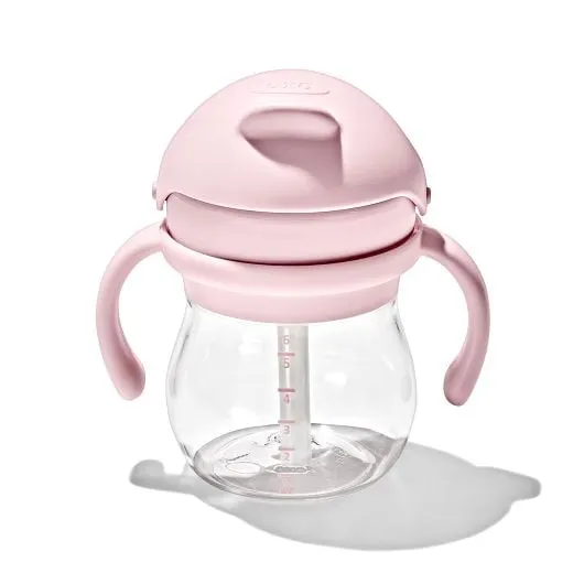 OXO Tot Transitions Straw Cup With Removable Handles 6 Oz- Blossom