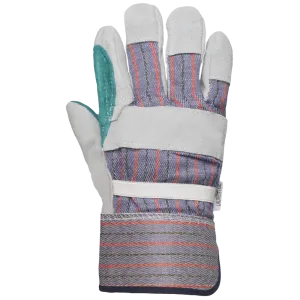 Patch Palm Split Leather/Cotton Gloves - 3033