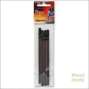 Pegas 320 Grit Scroll Sand-Papers 5" Pack of 4 شفرات صنفره درجة 320 سكرول سو (منشار خطاط) سويسريه ٤ حبات للخشب