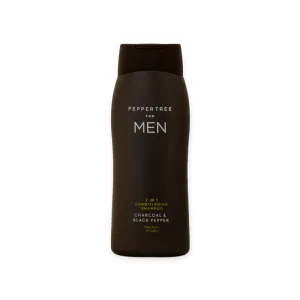 Pepper Tree Charcoal & Black Men's 2-in-1 Conditioning Shampoo 400ml