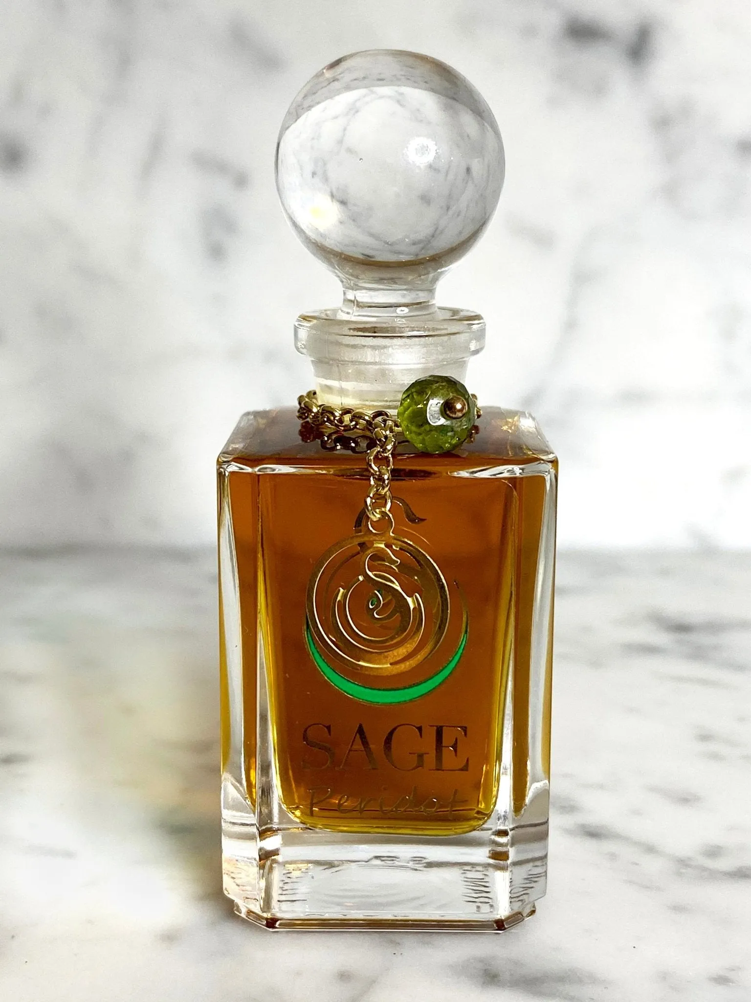 Peridot Vanity Bottle by Sage, Pure Perfume Oil Concentrate
