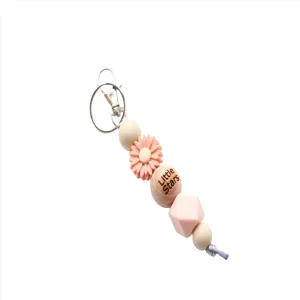 Personalised Engraved Floral Key Ring