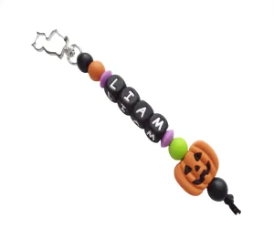 Personalised Key Ring - Halloween pumpkin