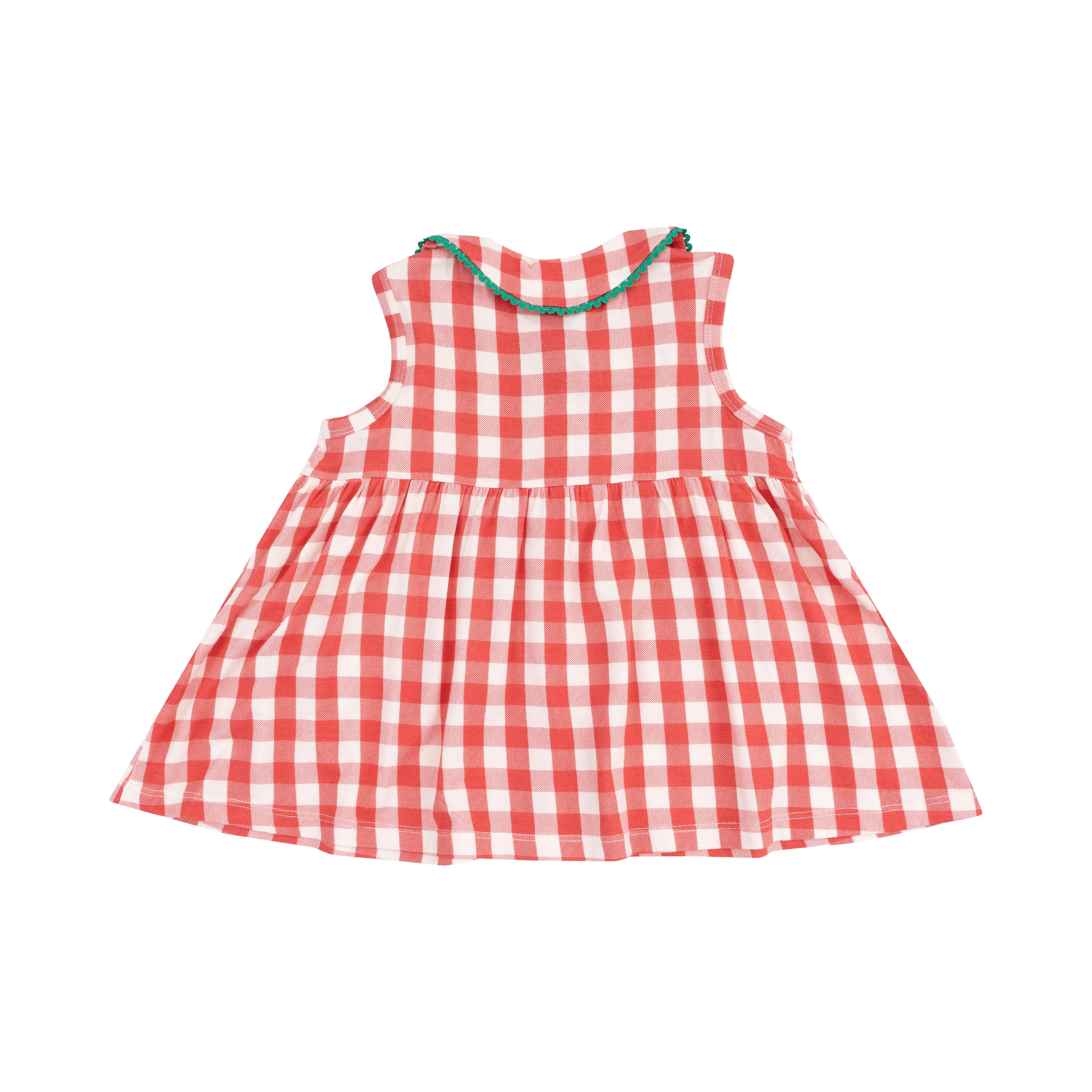 Peter Pan Button Front Dress w Ric Rac Trim and Diaper Cover