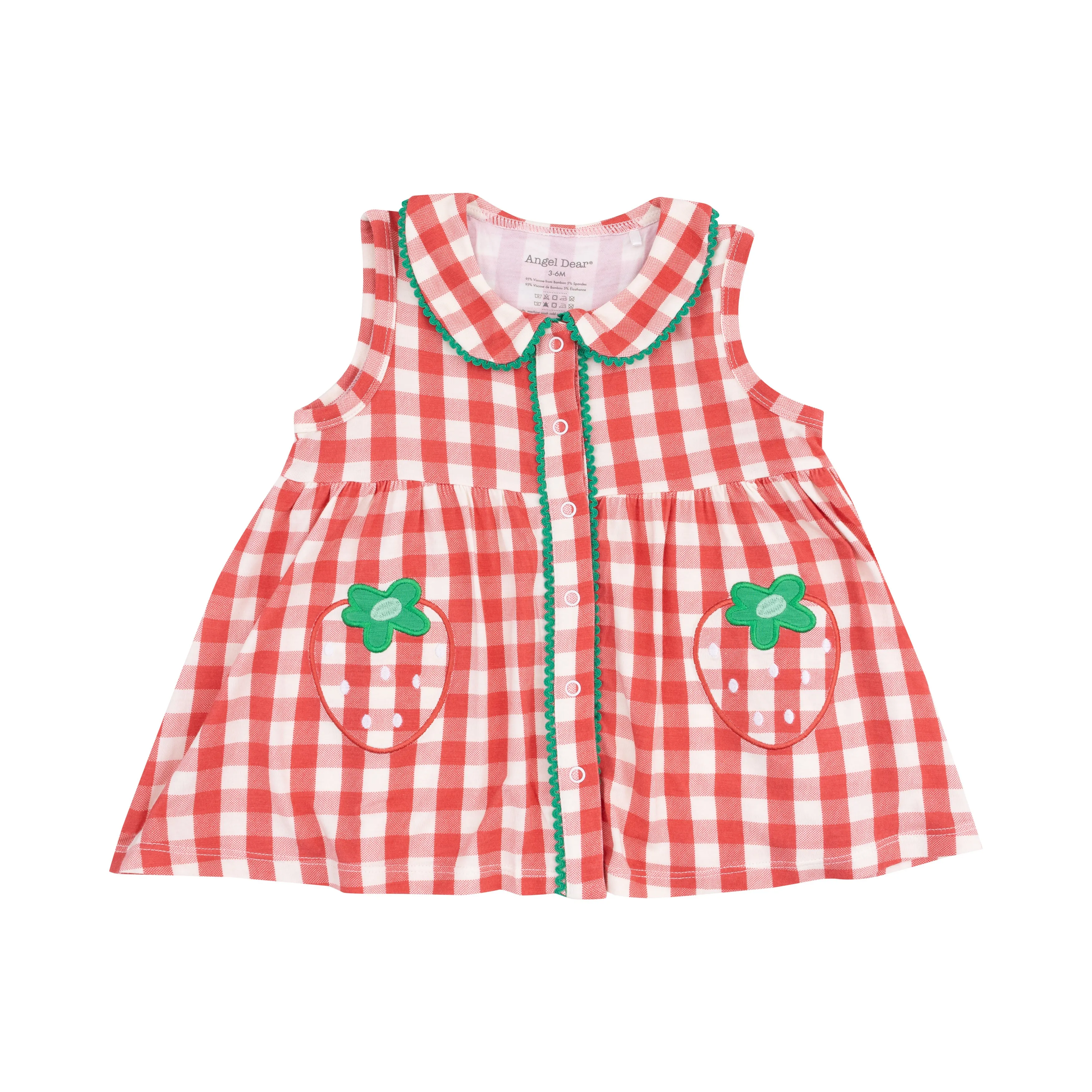 Peter Pan Button Front Dress w Ric Rac Trim and Diaper Cover