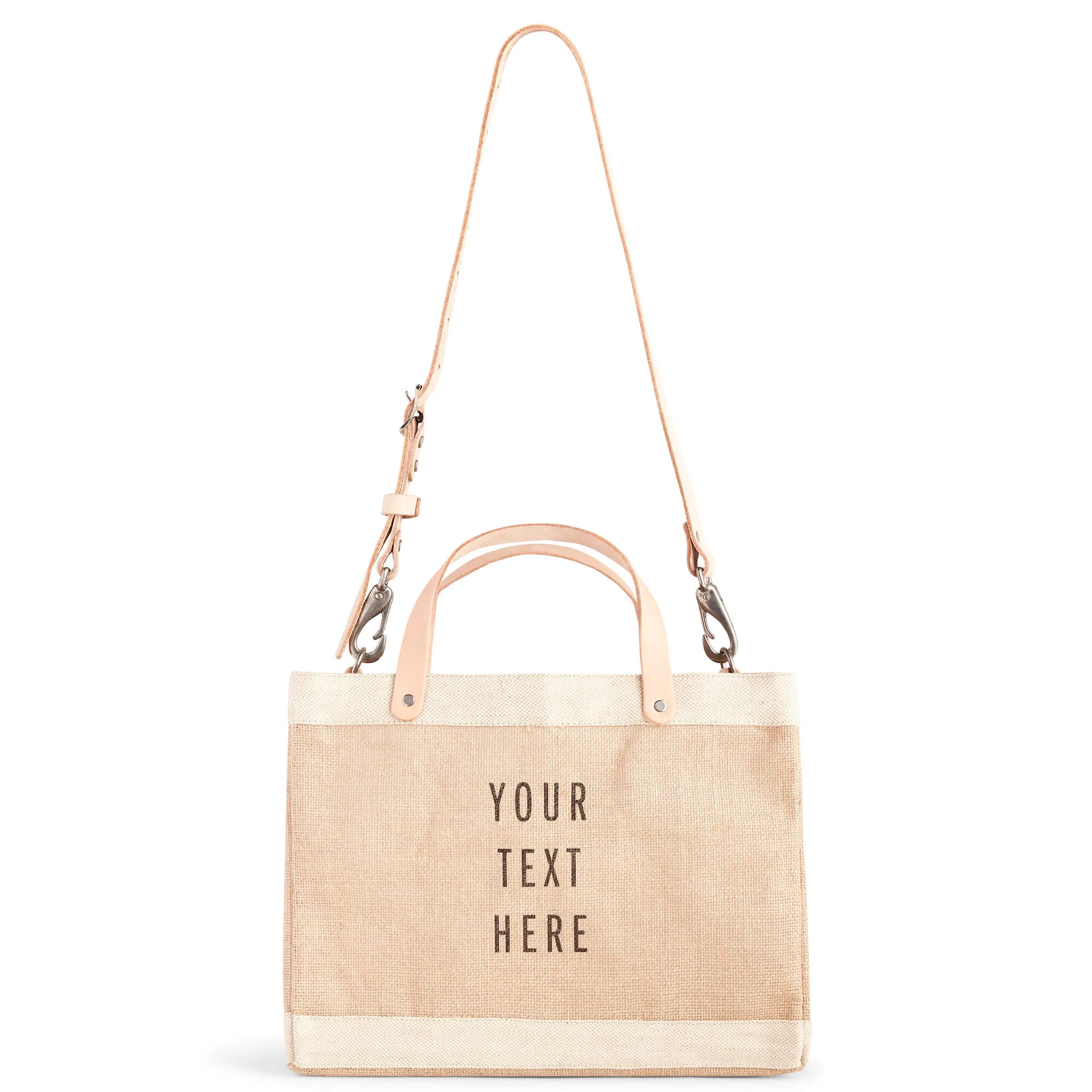 Petite Market Bag in Natural with Strap (035NASTRAP)