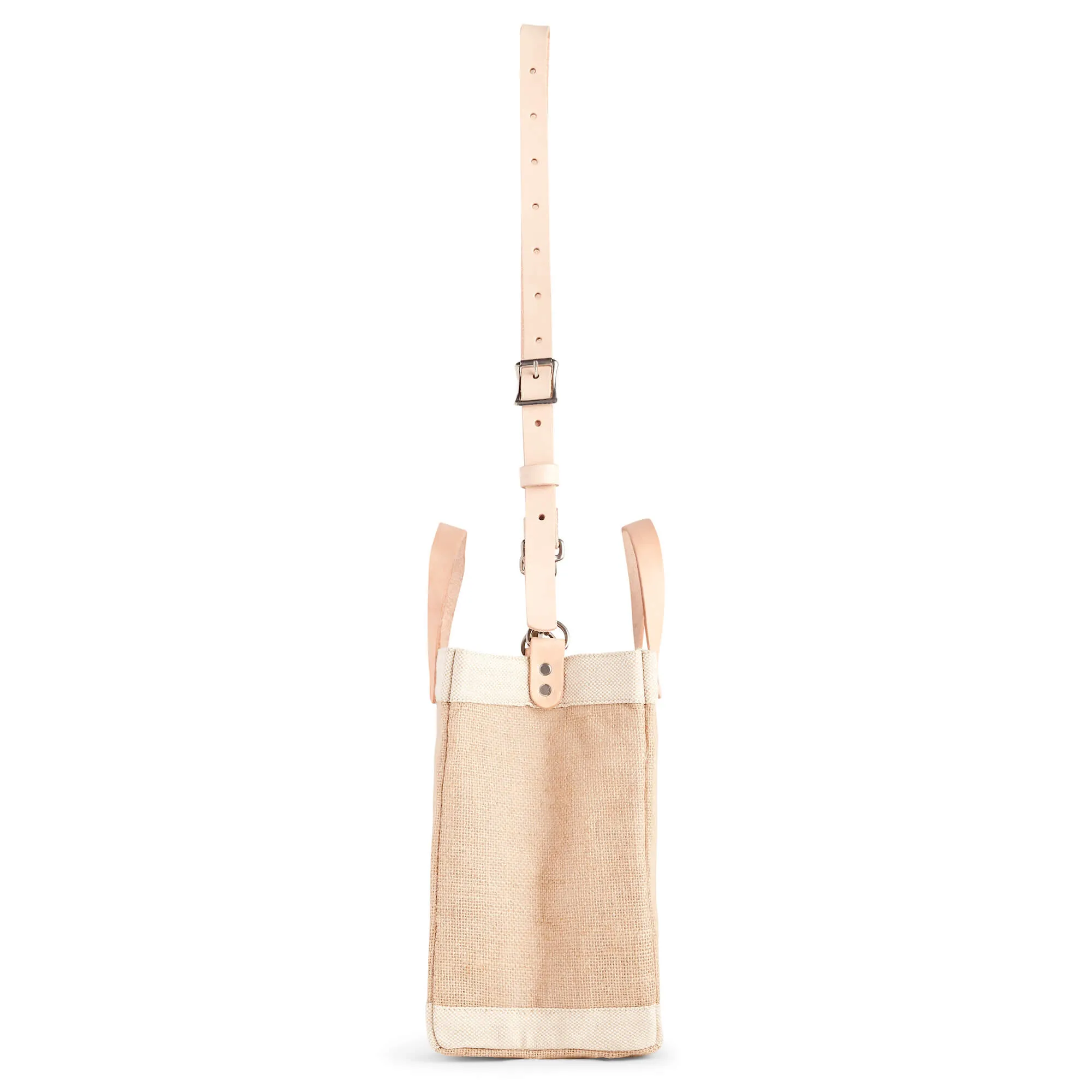 Petite Market Bag in Natural with Strap (035NASTRAP)