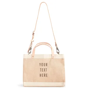 Petite Market Bag in Natural with Strap (035NASTRAP)