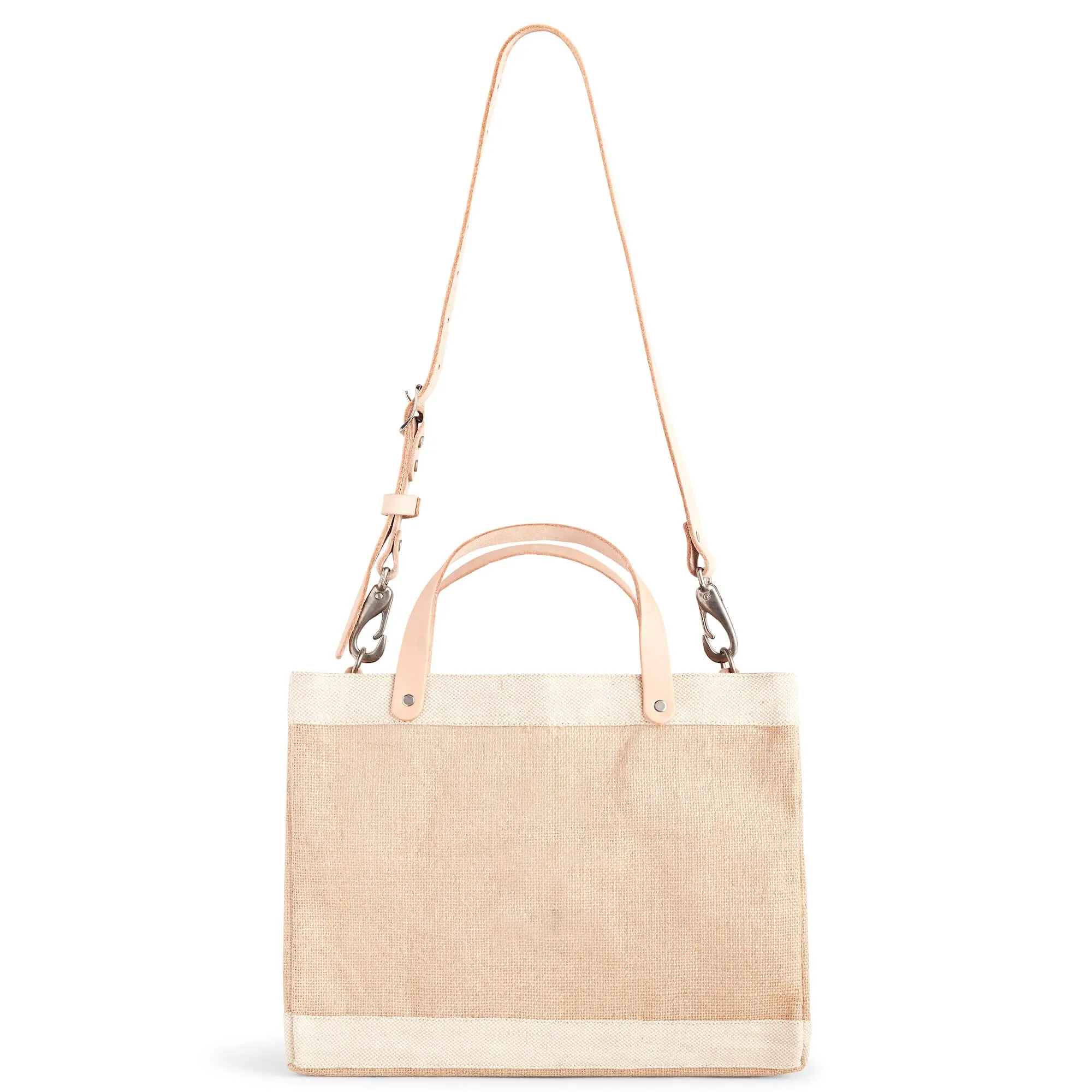 Petite Market Bag in Natural with Strap (035NASTRAP)