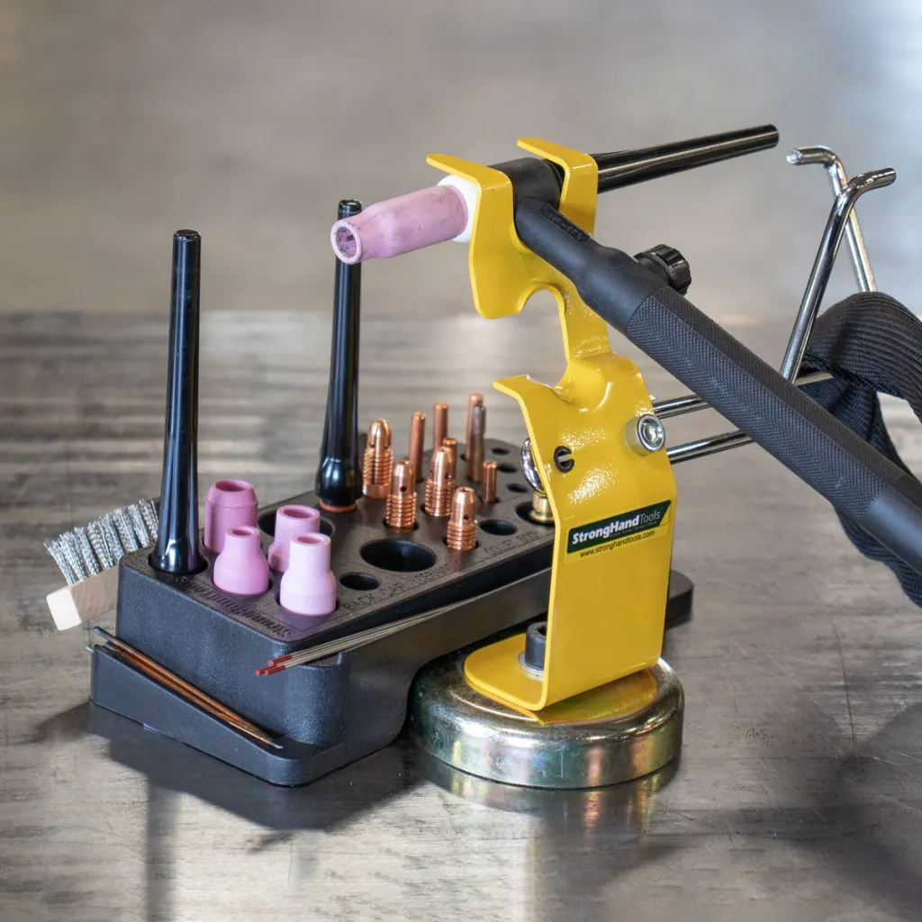 Piano organizzato accessori Torcia TIG per ugelli, cappellotti, elettrodi, pinze saldatura TIG StrongHand ATT180