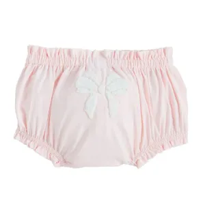Pink Bloomer with White Boucle Bow by Mud Pie