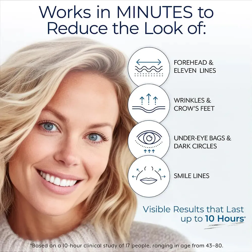 Plexaderm Rapid Reduction Eye Serum - Instant Wrinkle Remover for Under-Eye Bags, Fine Lines & Dark Circles