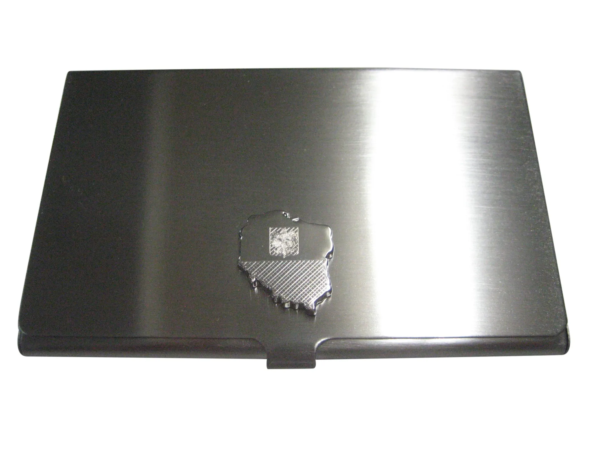 Poland Map Shape and Flag Design Business Card Holder