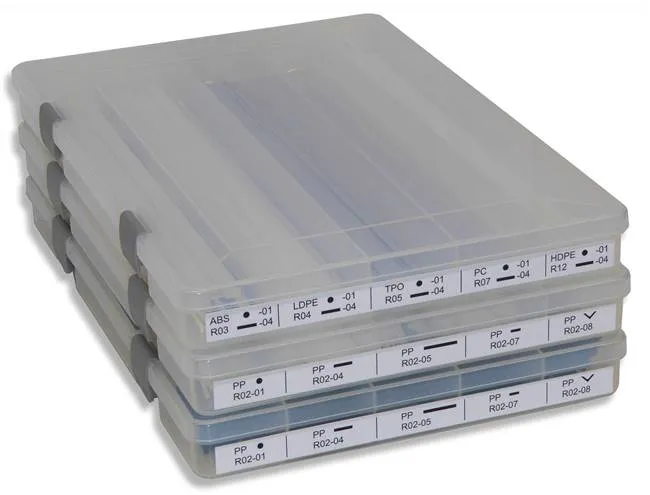 Polyvance 5003-03 Labeled Welding Rod Case, Set of 3, Complete with 21 types of Welding Rods
