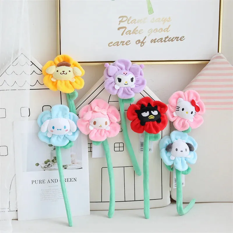 Pompompurin Multifunctional Sunflower Plush Band | Kawaii flair to your hair, keys, or wrist