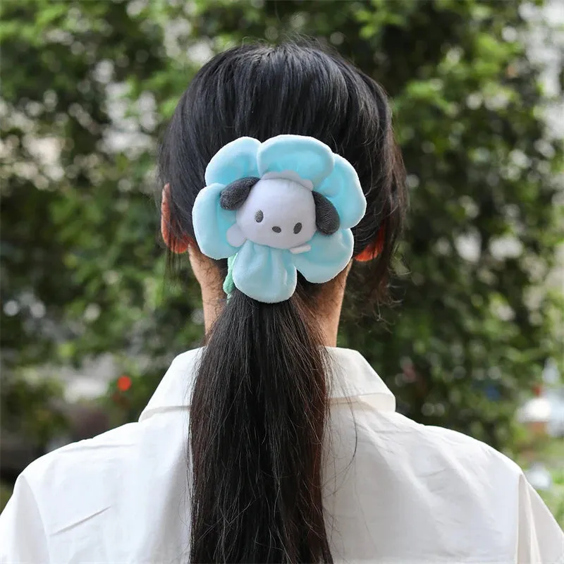 Pompompurin Multifunctional Sunflower Plush Band | Kawaii flair to your hair, keys, or wrist