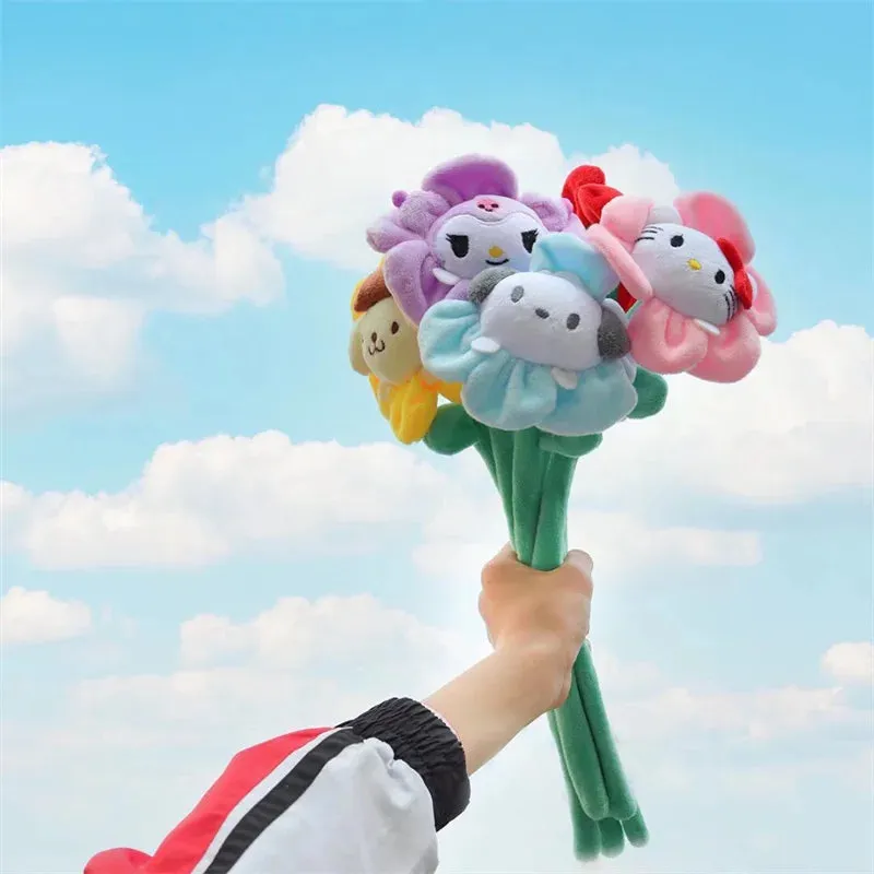 Pompompurin Multifunctional Sunflower Plush Band | Kawaii flair to your hair, keys, or wrist