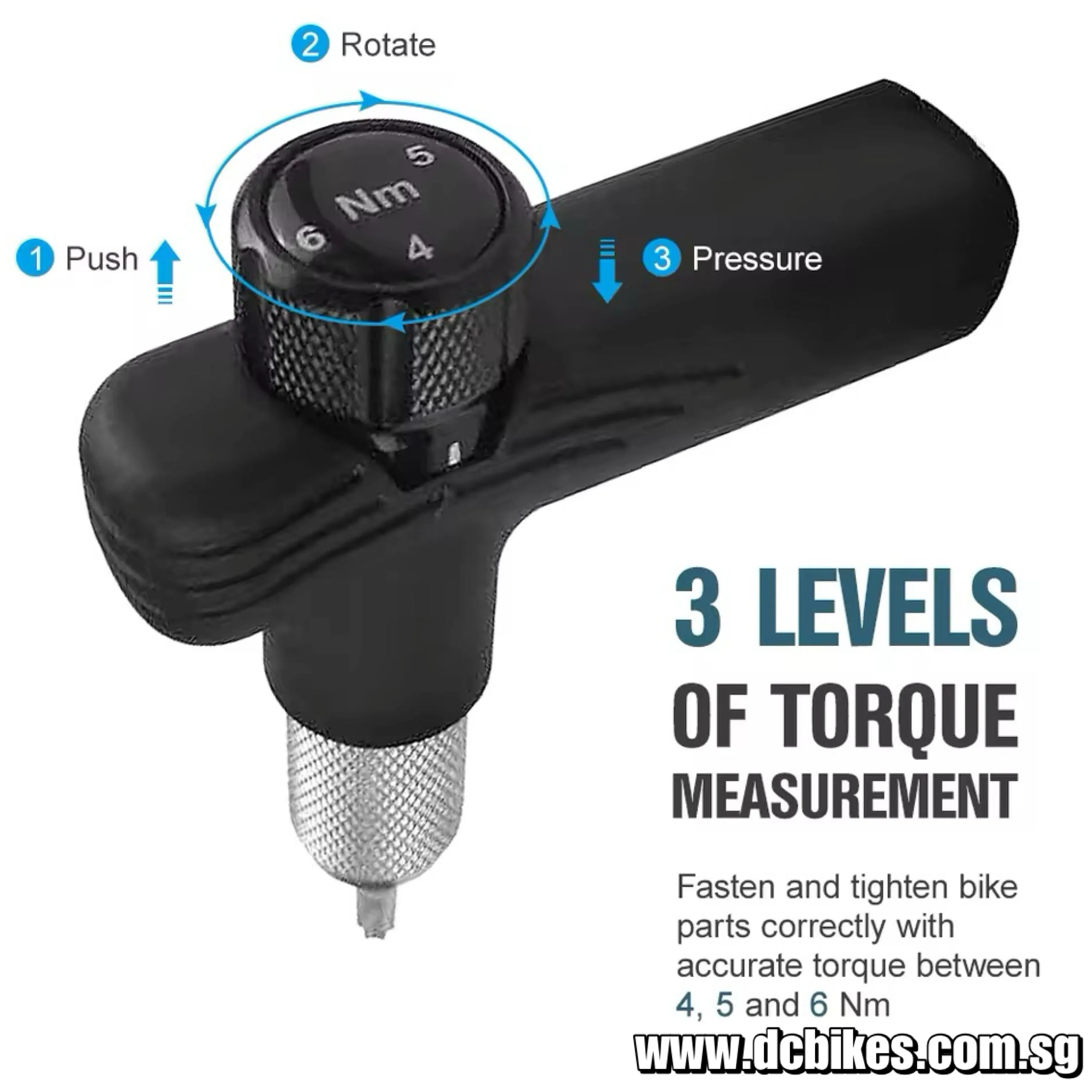 Portable Adjustable 4/5/6Nm Torque T Wrench Maintenance Bicycle Accessories Tool Kit