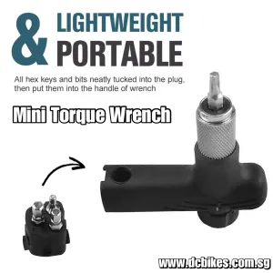 Portable Adjustable 4/5/6Nm Torque T Wrench Maintenance Bicycle Accessories Tool Kit
