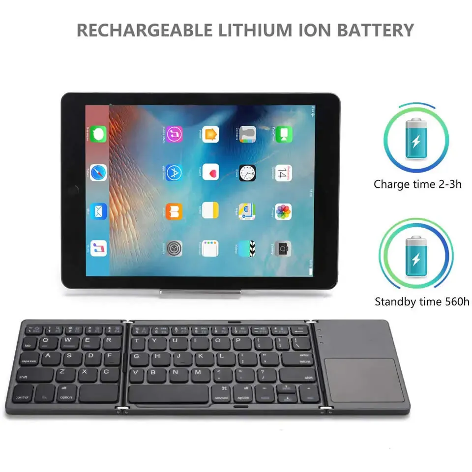 Portable Bluetooth Keyboard With Touchpad