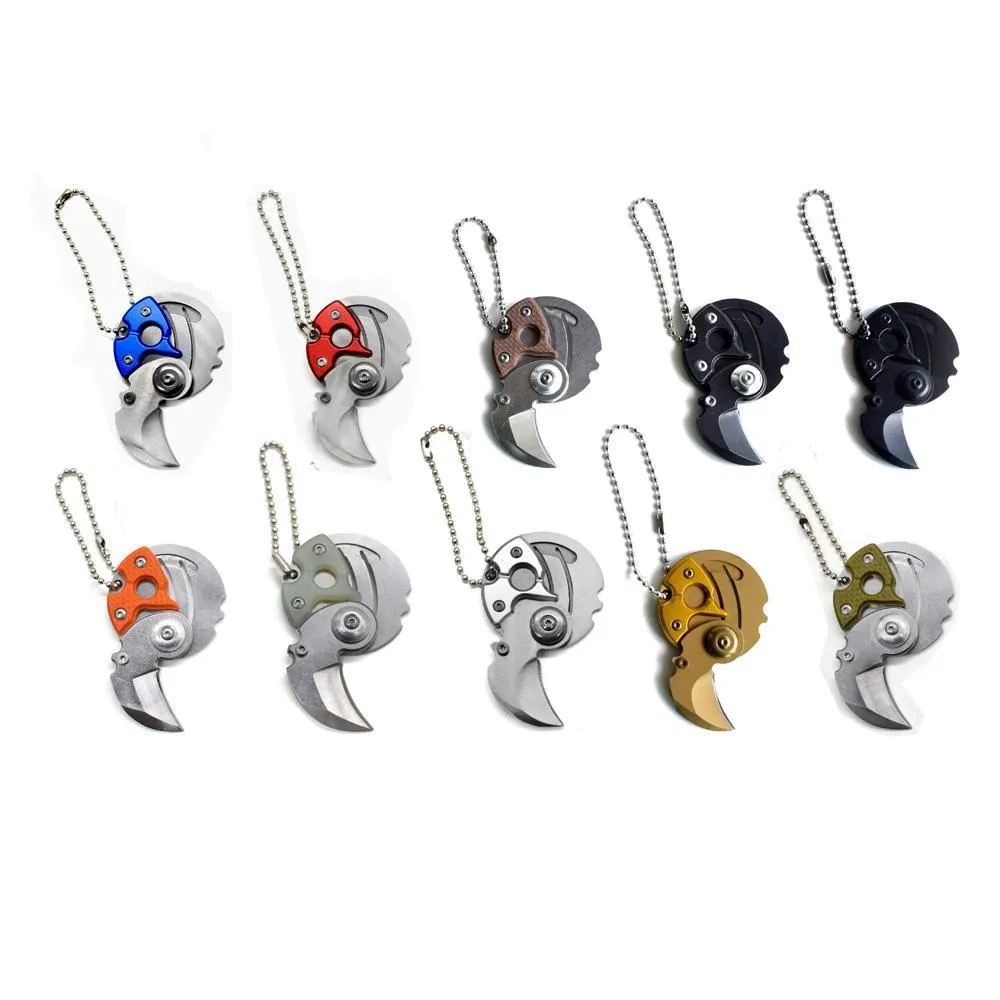 Portable Coin Shape Key Chain Folding Utility Tool
