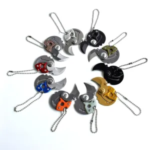 Portable Coin Shape Key Chain Folding Utility Tool