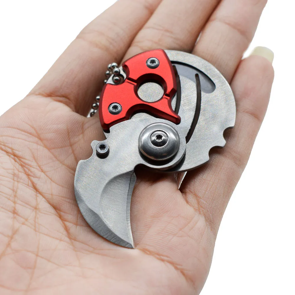 Portable Coin Shape Key Chain Folding Utility Tool