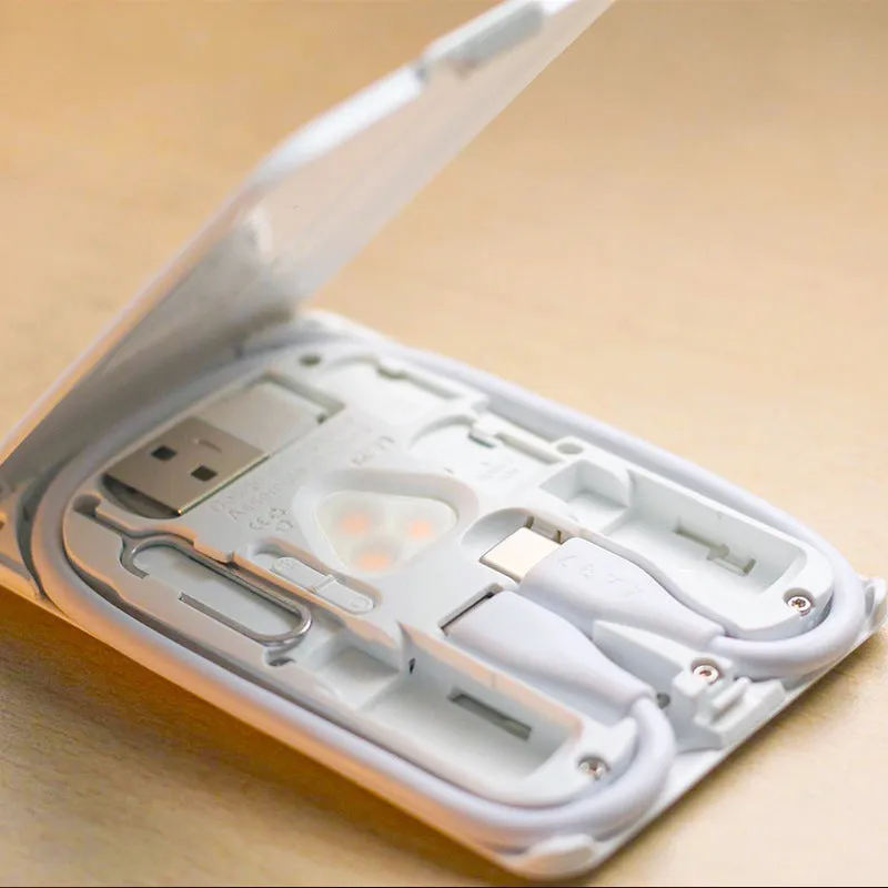 Portable Data Cable Storage And Finishing Bag Kable Card Multifunctional Urban Survival Card