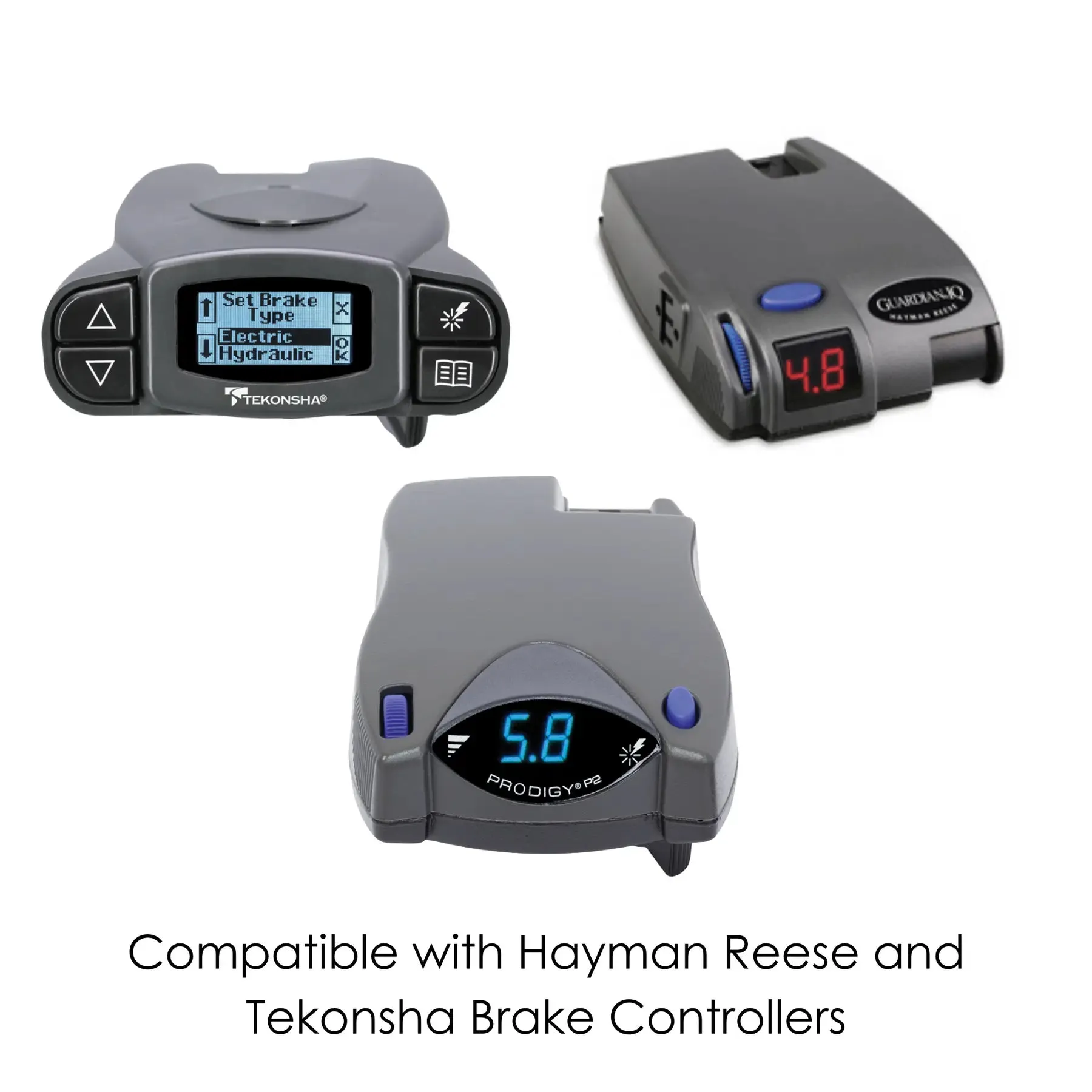 Portable Electric Brake Controller and Harness 12 Pin Connectors